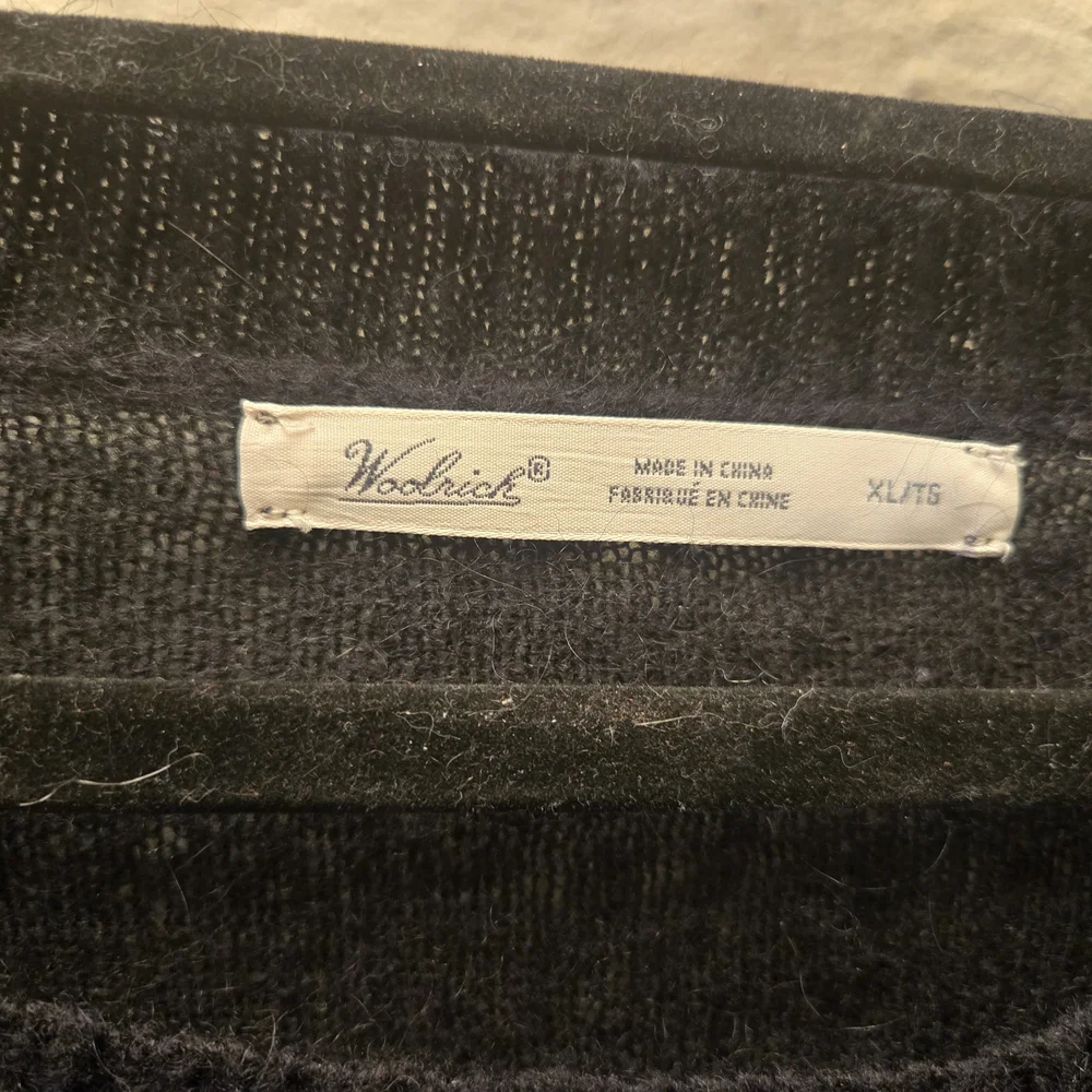 Woolrich Ski Sweater Black Wool Blend Alpine Lodge Graphic XL - Picture 11 of 12